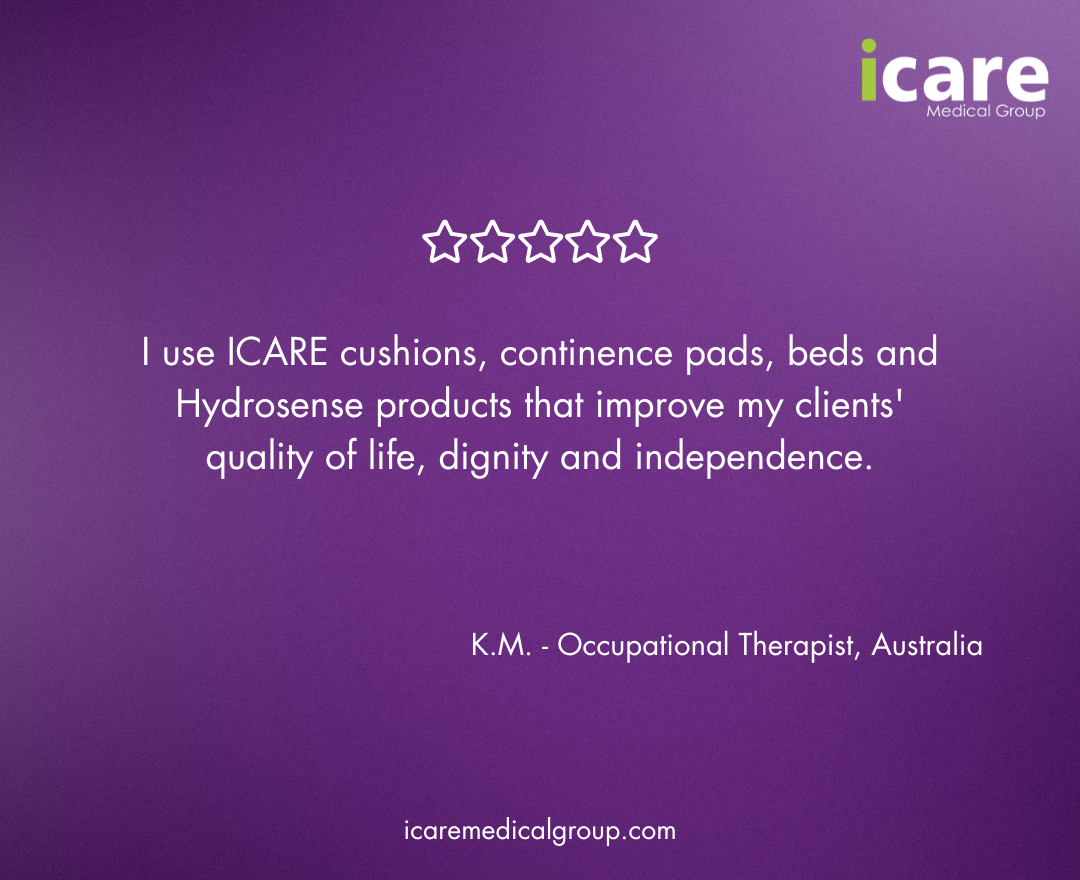 Icare Cushions, Continence, Beds and HydroSense Review. Icare Medical Group Review